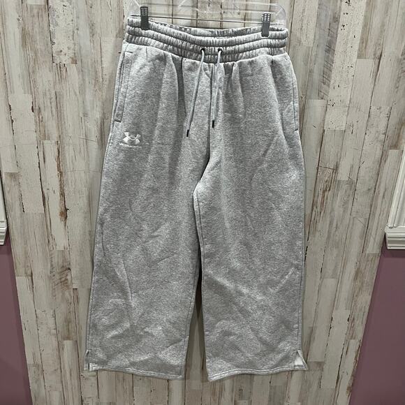 Under Armour Women's Icon Fleece Wide Leg sweatpants 1386497 Medium Lounge - Picture 1 of 10